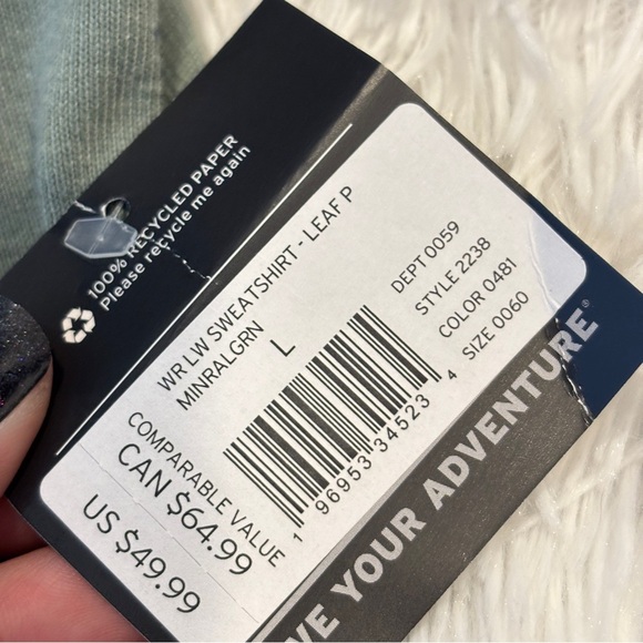 Eddie Bauer legend wash Crew Sweatshirt - LEAF P
MINRALGRN NWT Lg - Picture 2 of 10